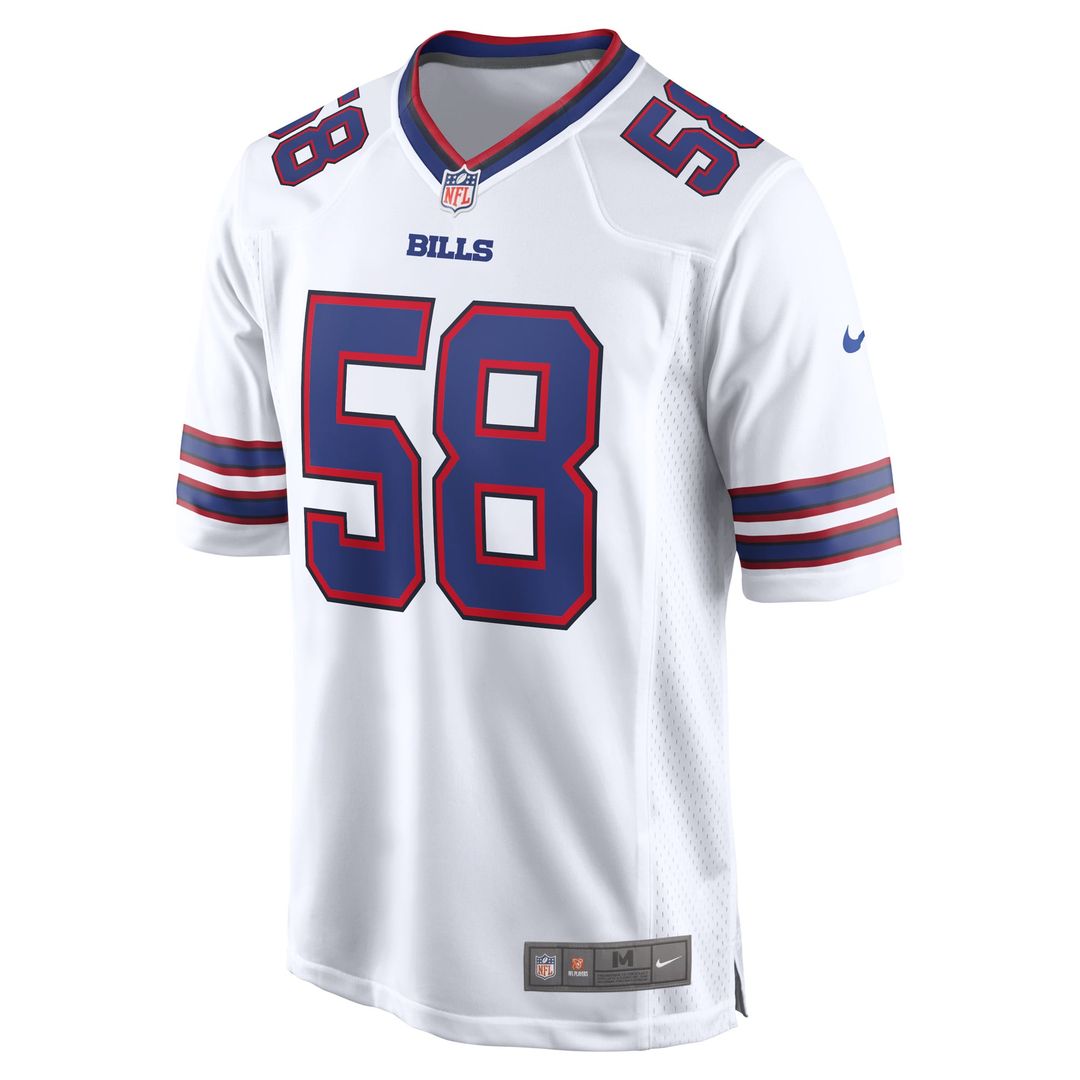 Buffalo Bills Matt Milano Nike White Away Game Jersey