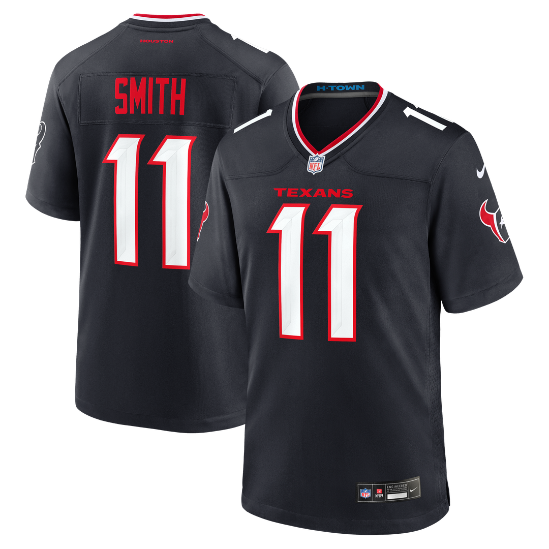 Houston Texans Tremon Smith Nike Navy Game Jersey