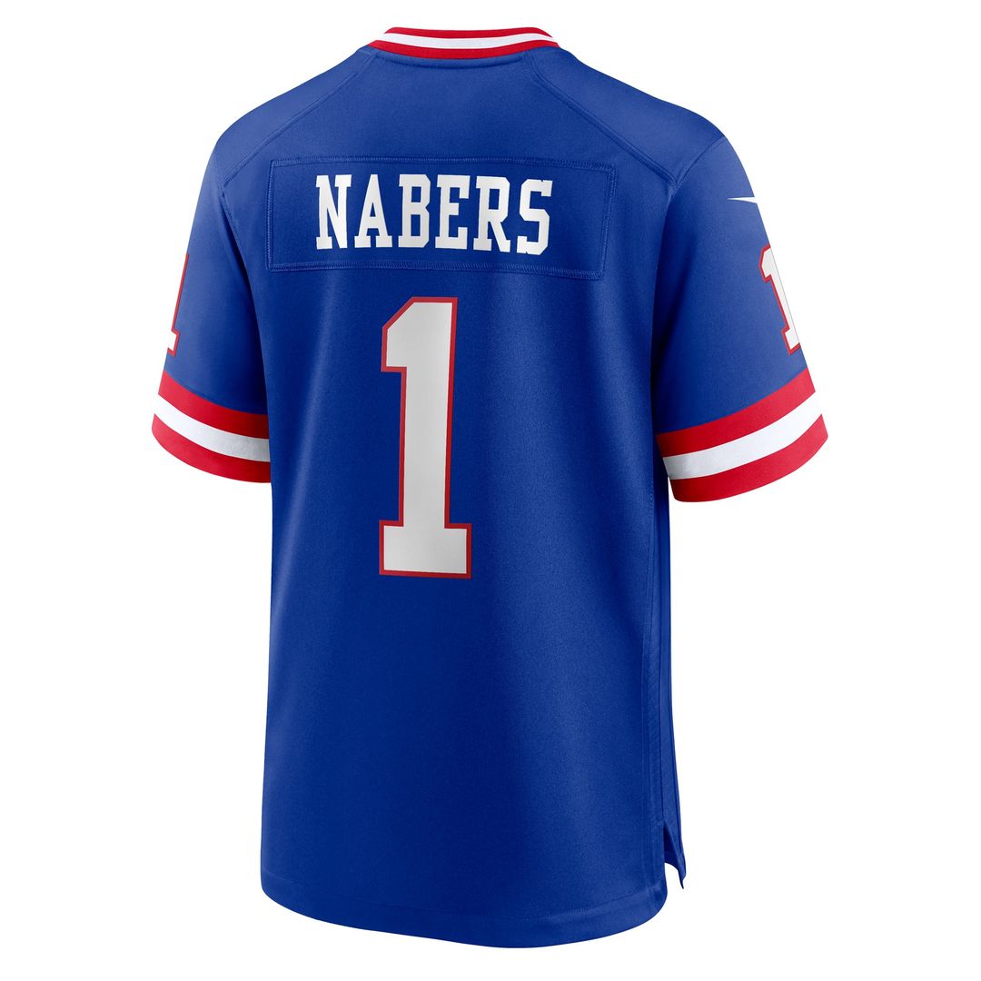 New York Giants Malik Nabers Nike Royal Game Jersey