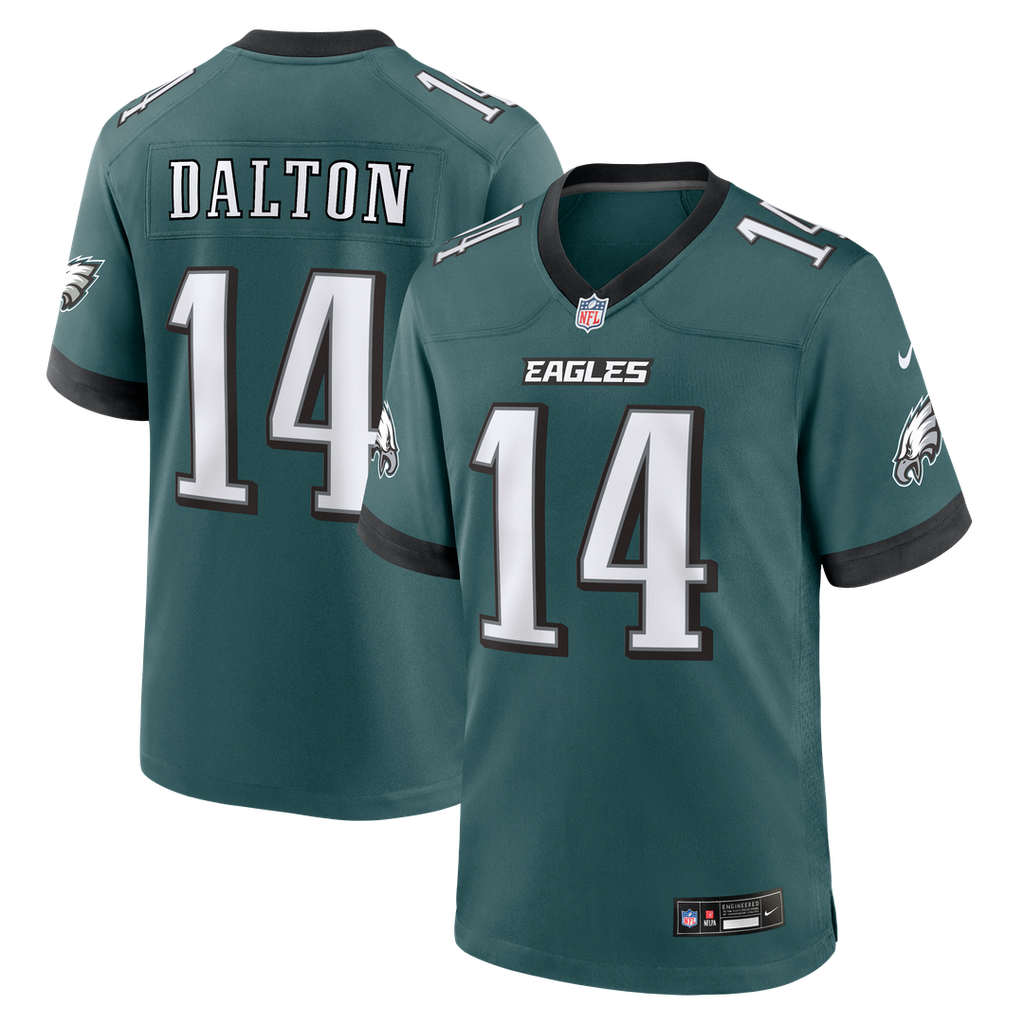 Philadelphia Eagles Andy Dalton Nike Midnight Green Game Jersey