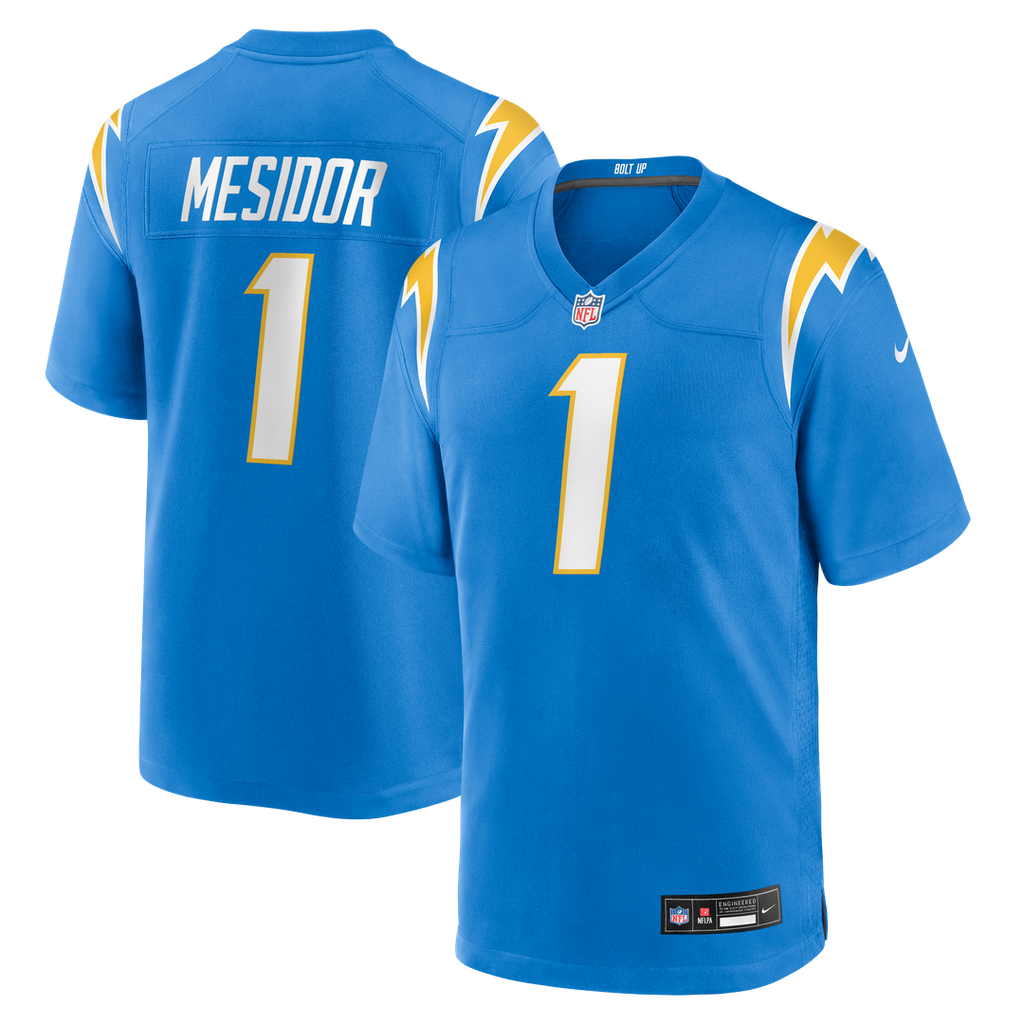 Los Angeles Chargers Akheem Mesidor Nike Powder Blue Game Jersey