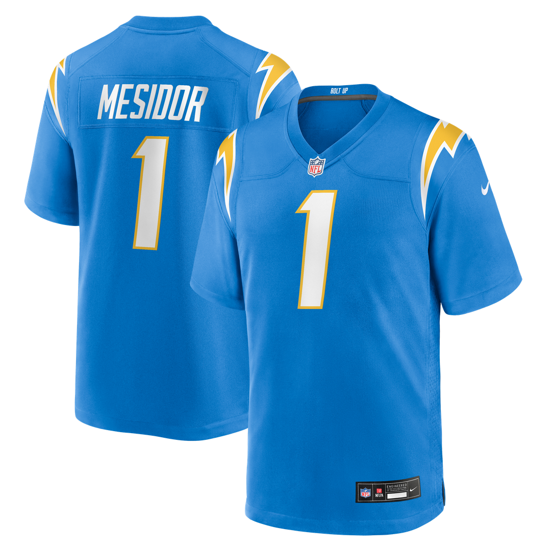 Los Angeles Chargers Akheem Mesidor Nike Powder Blue Game Jersey