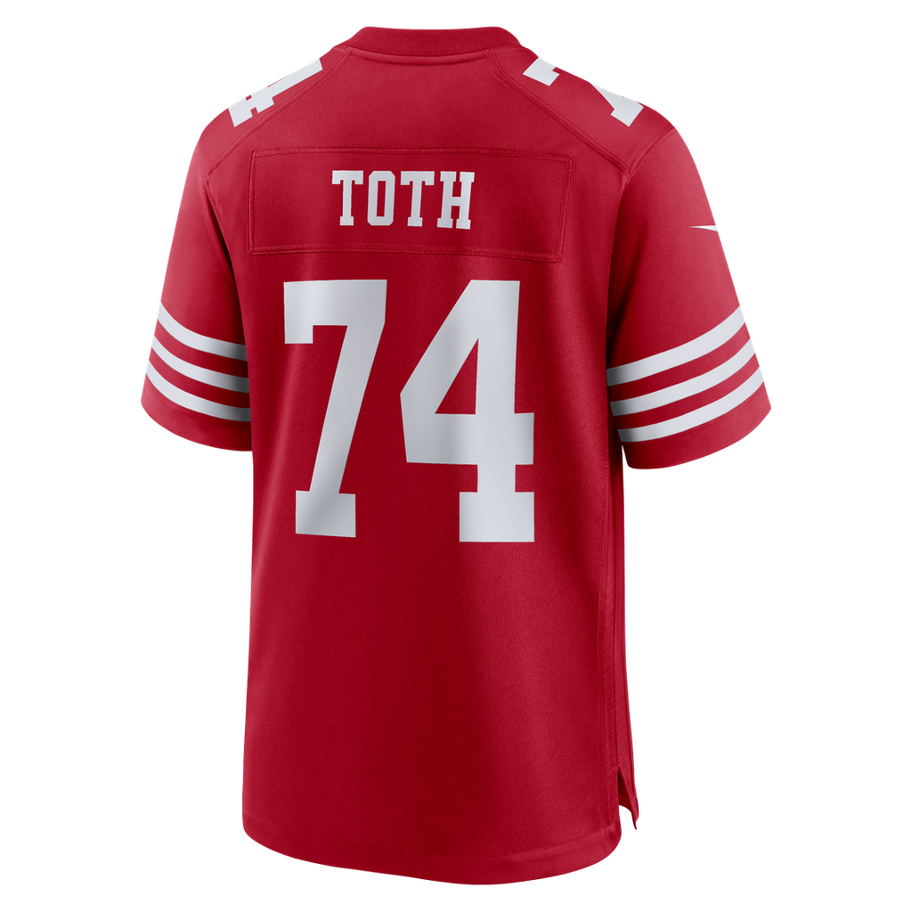 San Francisco 49ers Brett Toth Nike Scarlet Game Jersey