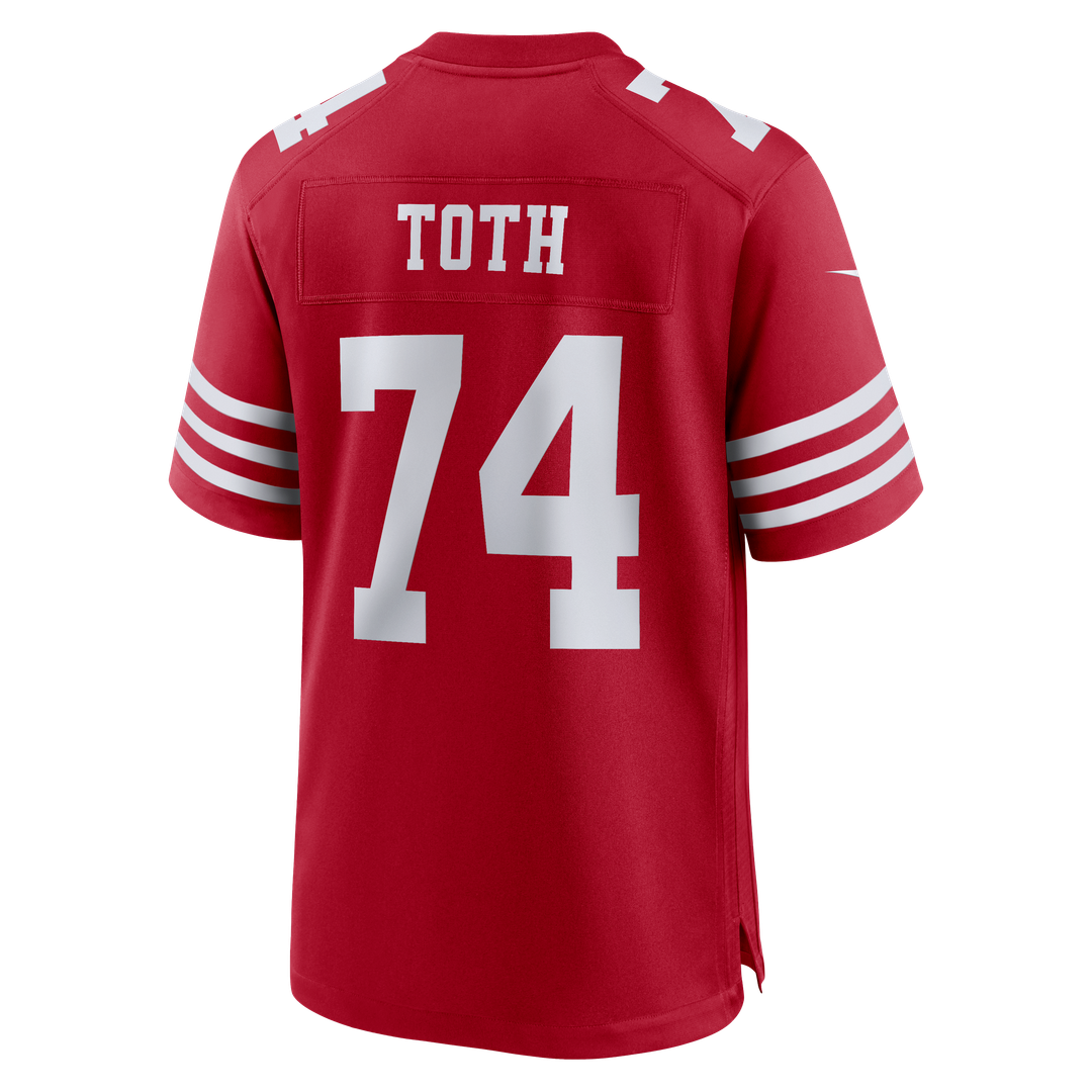 San Francisco 49ers Brett Toth Nike Scarlet Game Jersey