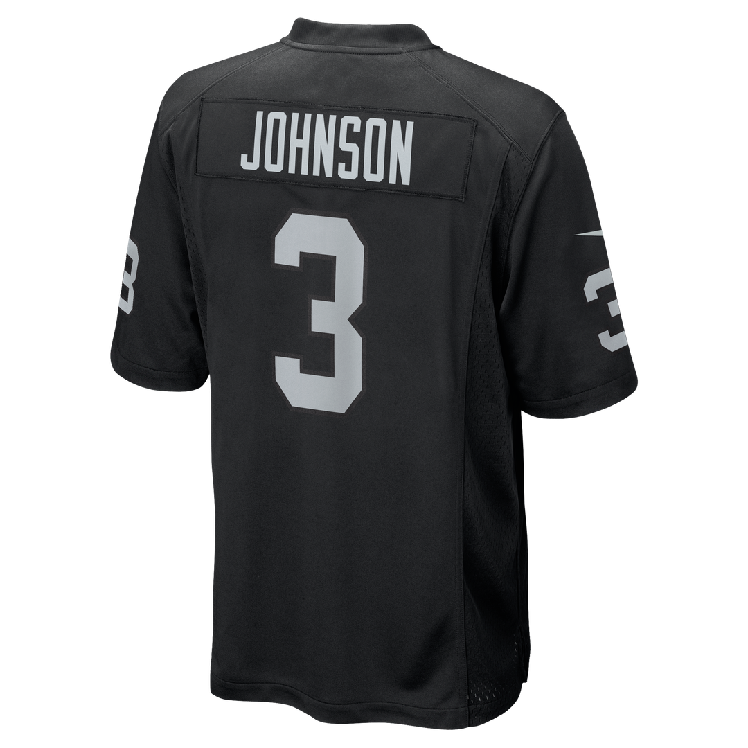 Las Vegas Raiders Taron Johnson Nike Black Game Jersey