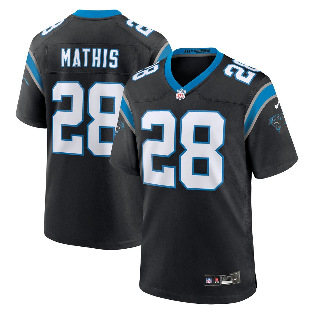 Carolina Panthers Damarri Mathis Nike Black Game Jersey