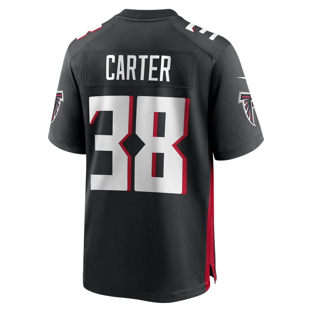 Atlanta Falcons Nathan Carter Nike Black Game Jersey