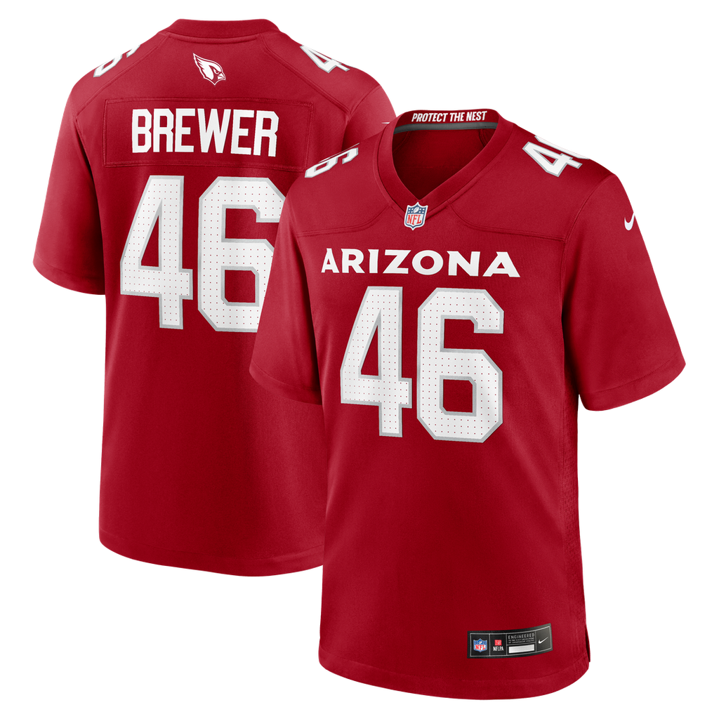 Arizona Cardinals Aaron Brewer Nike Cardinal Game Jersey