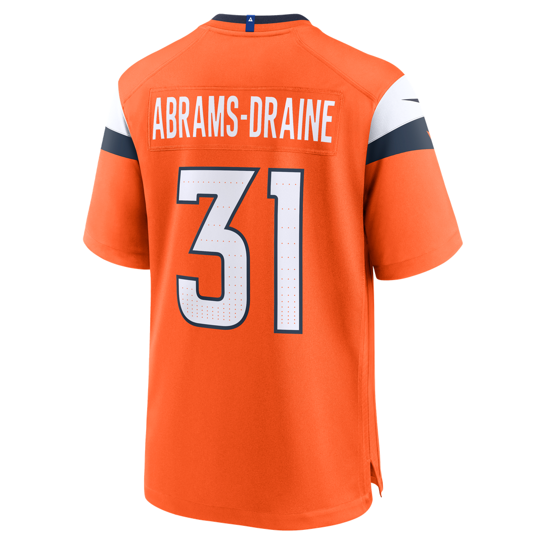Denver Broncos Kris Abrams - Draine Nike Orange Game Jersey