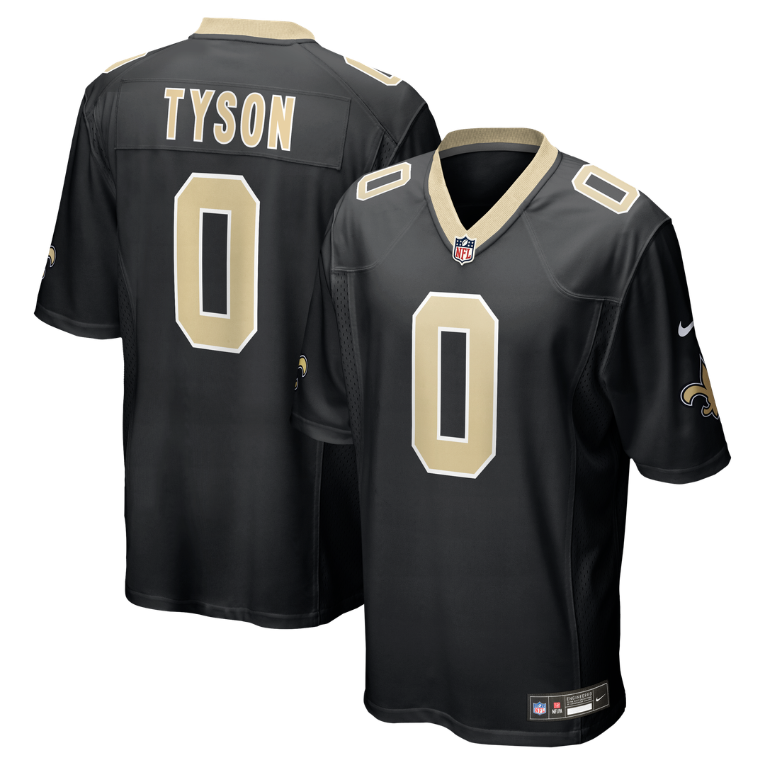 New Orleans Saints Jordyn Tyson Nike Black Game Jersey