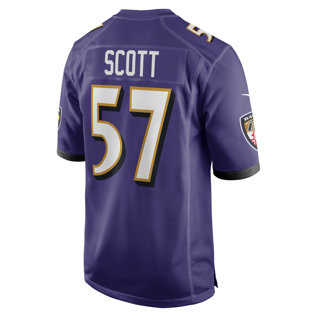 Baltimore Ravens Bart Scott Nike Purple Retired Player Game Jersey