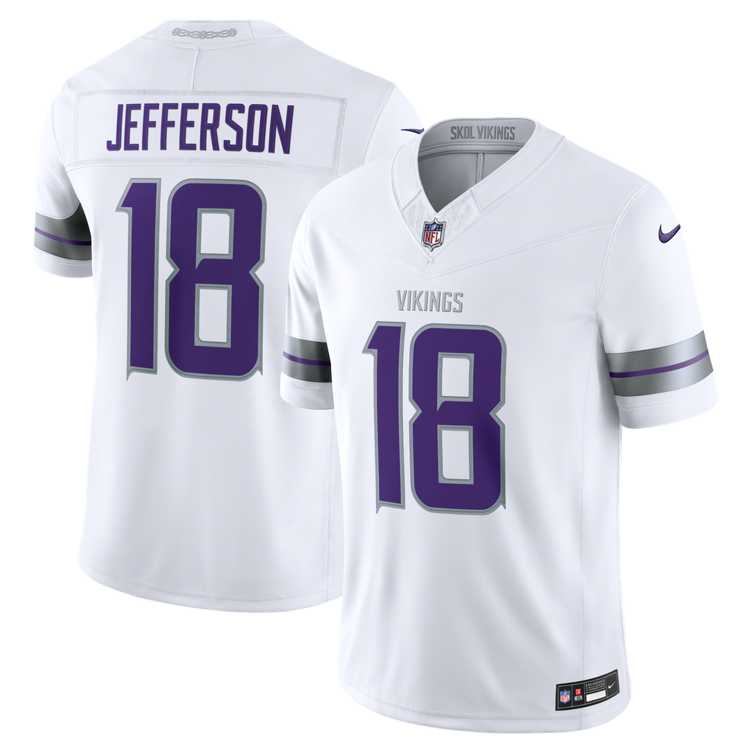 Minnesota Vikings Justin Jefferson Nike White Alternate Vapor FUSE Stitched Limited Jersey