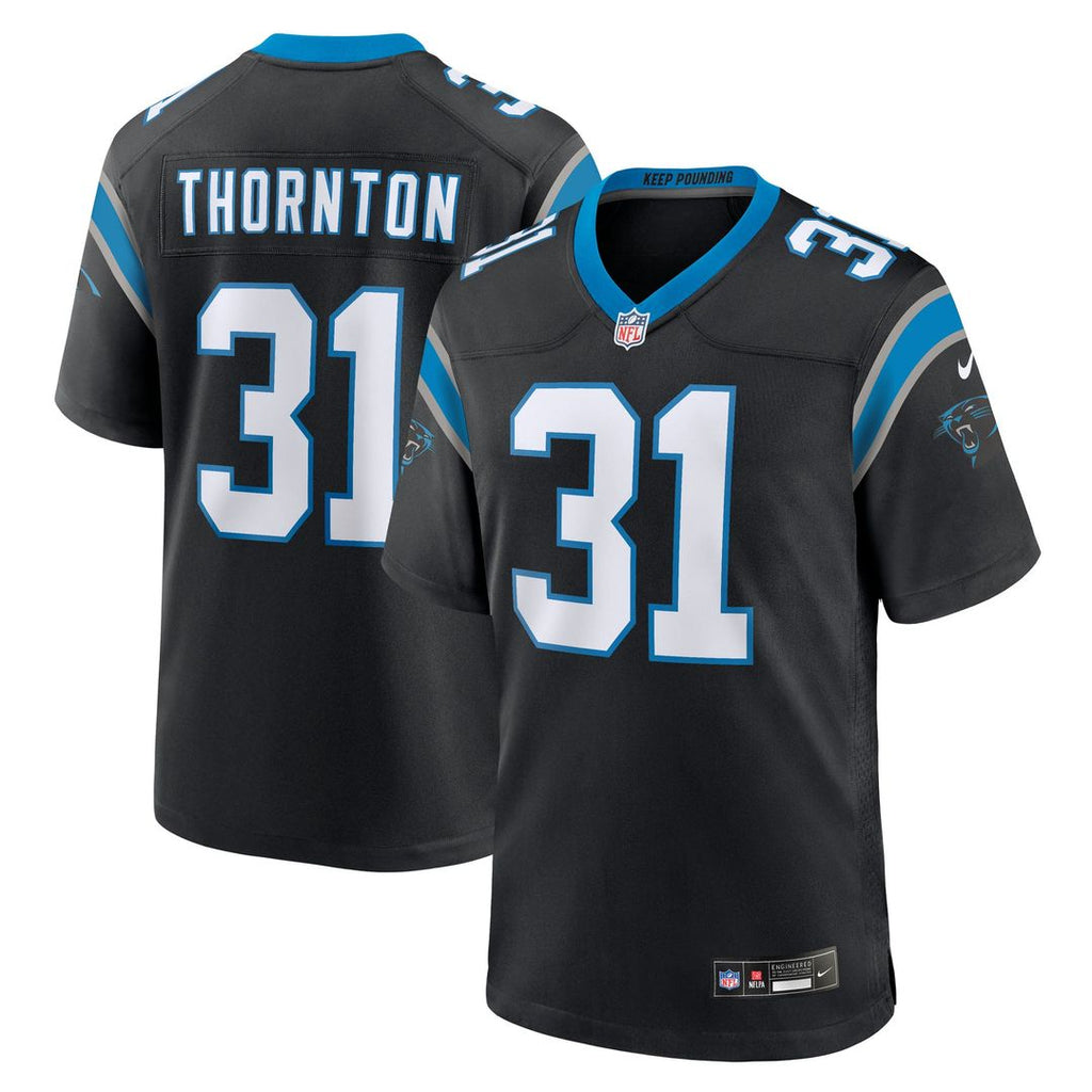 Carolina Panthers Corey Thornton Nike Black Game Jersey