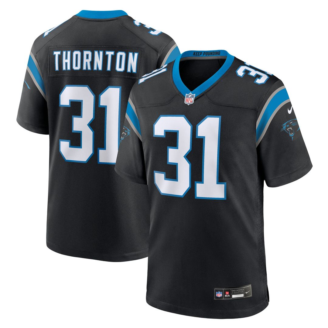 Carolina Panthers Corey Thornton Nike Black Game Jersey