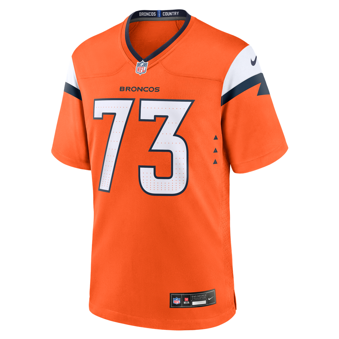 Denver Broncos Frank Crum Nike Orange Game Jersey