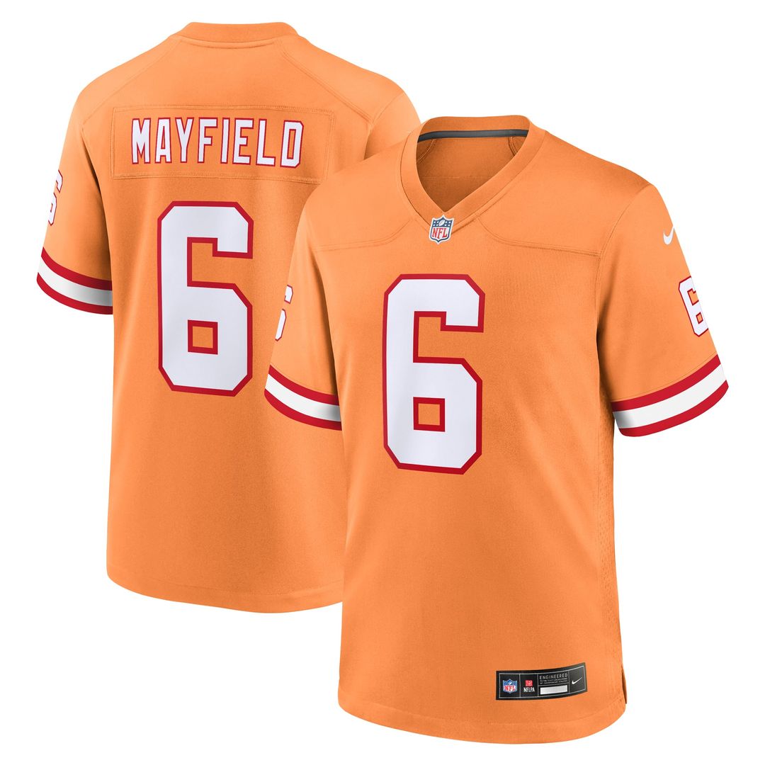 Tampa Bay Buccaneers Baker Mayfield Nike Pewter Alternate Game Jersey