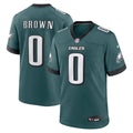 Philadelphia Eagles Marquise Brown Nike Midnight Green Game Jersey