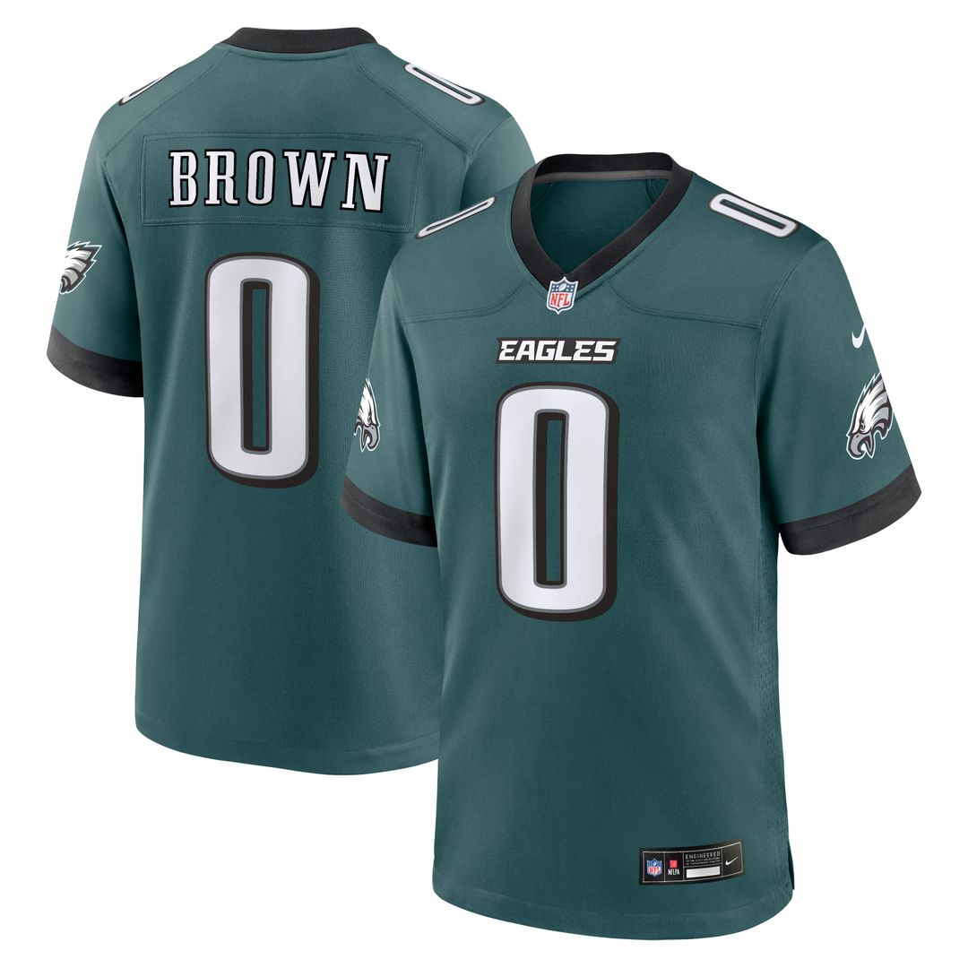 Philadelphia Eagles Marquise Brown Nike Midnight Green Game Jersey