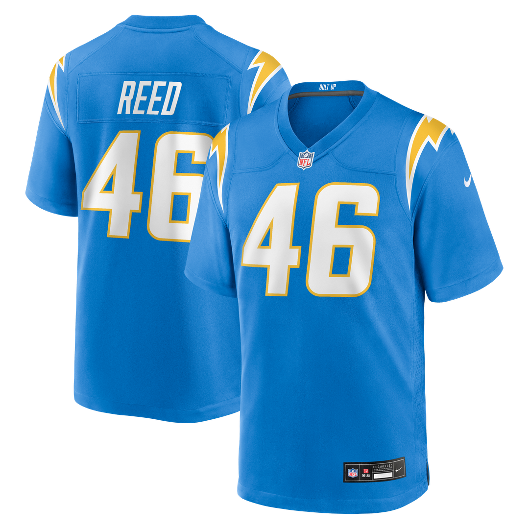Los Angeles Chargers Nikko Reed Nike Powder Blue Game Jersey