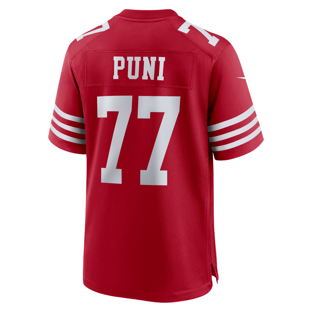 San Francisco 49ers Dominick Puni Nike Scarlet Game Jersey