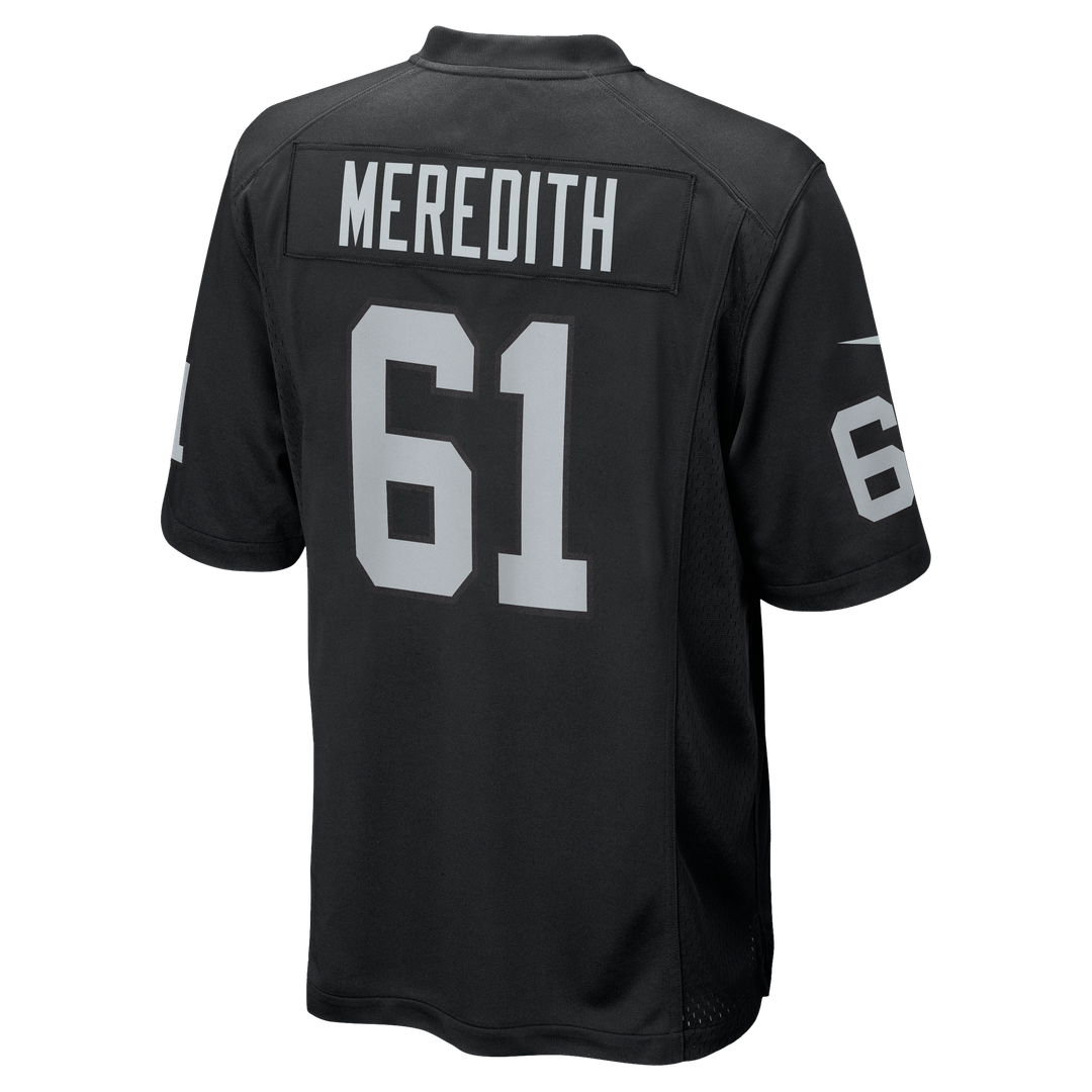 Las Vegas Raiders Jordan Meredith Nike Black Game Jersey