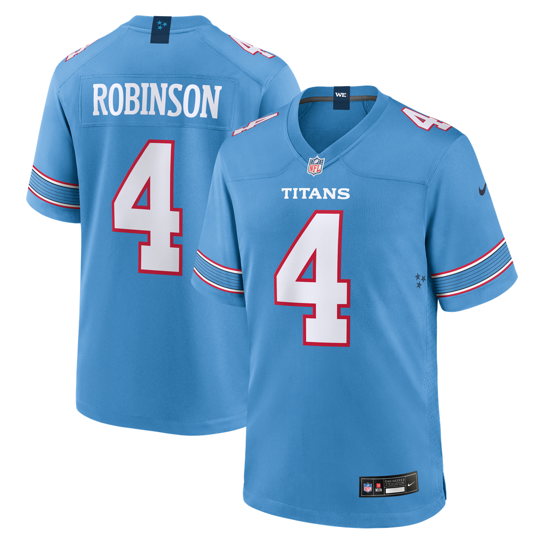Tennessee Titans Wan'Dale Robinson Nike Light Blue Game Jersey