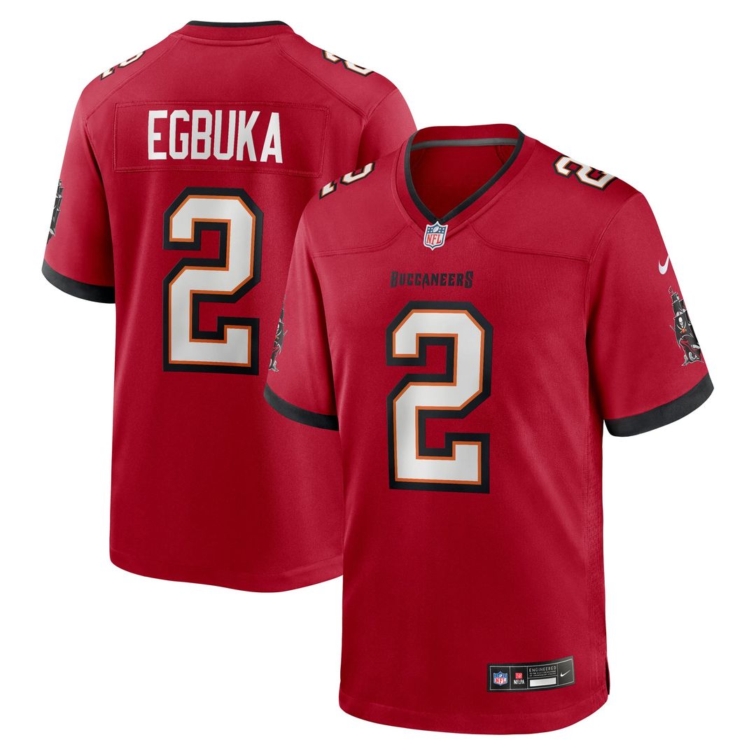 Tampa Bay Buccaneers Emeka Egbuka Nike Red Game Jersey