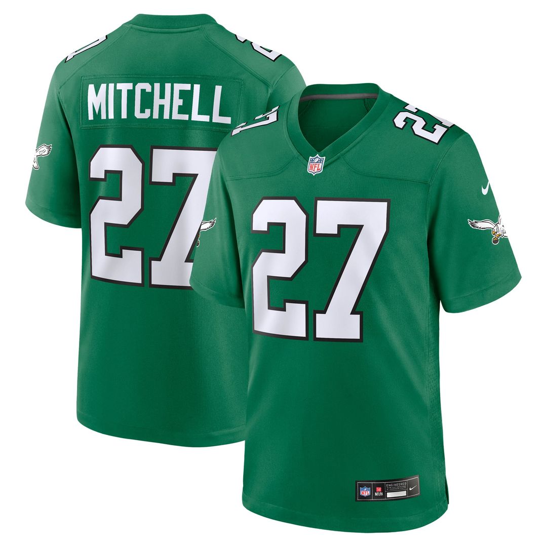 Philadelphia Eagles Quinyon Mitchell Nike Midnight Green Game Jersey