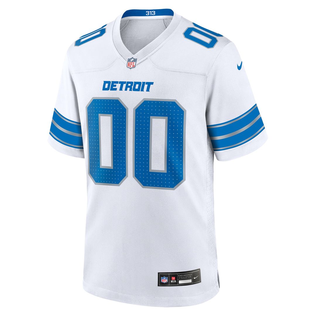 Detroit Lions Nike White Custom Jersey