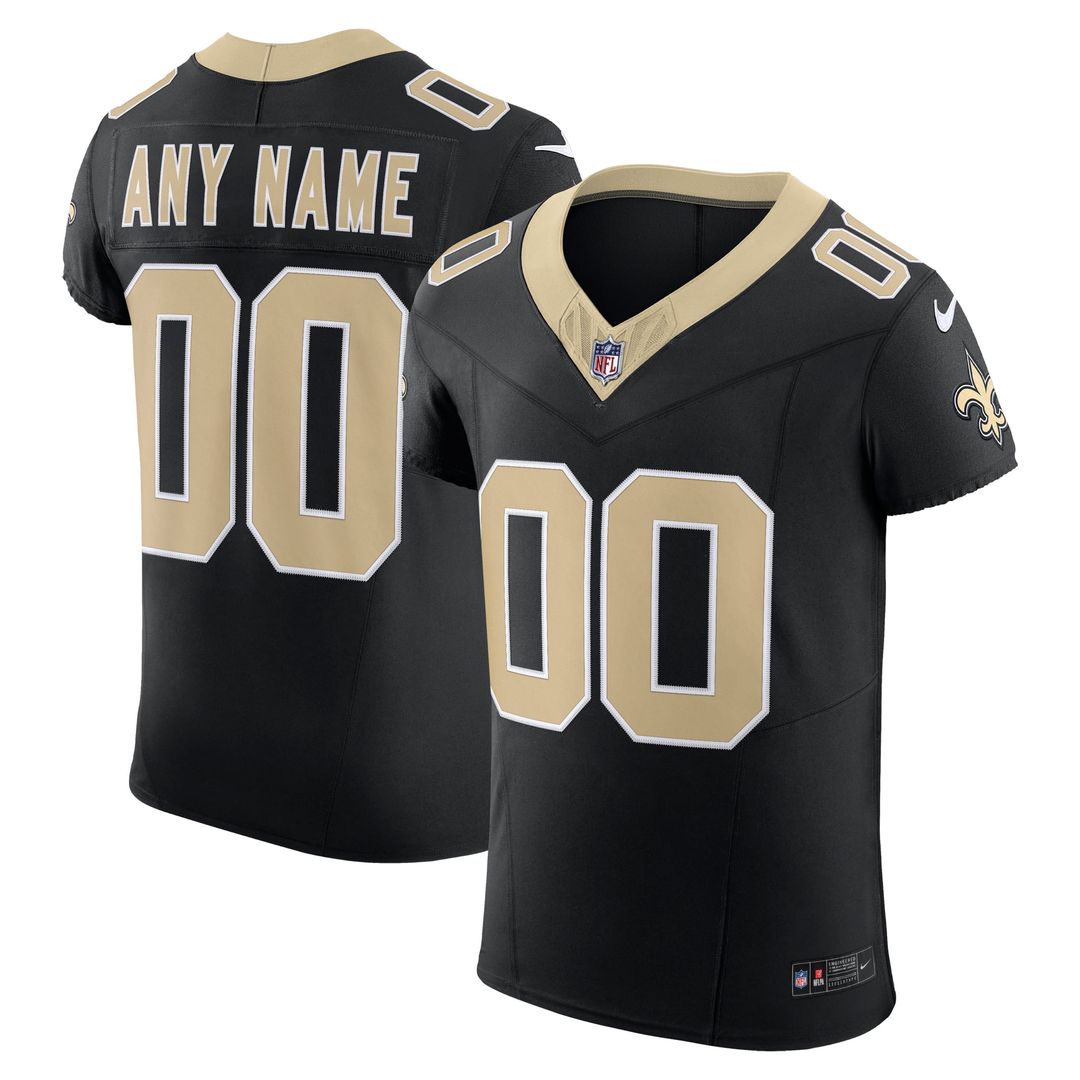 New Orleans Saints Nike Black Vapor FUSE Elite Custom Jersey