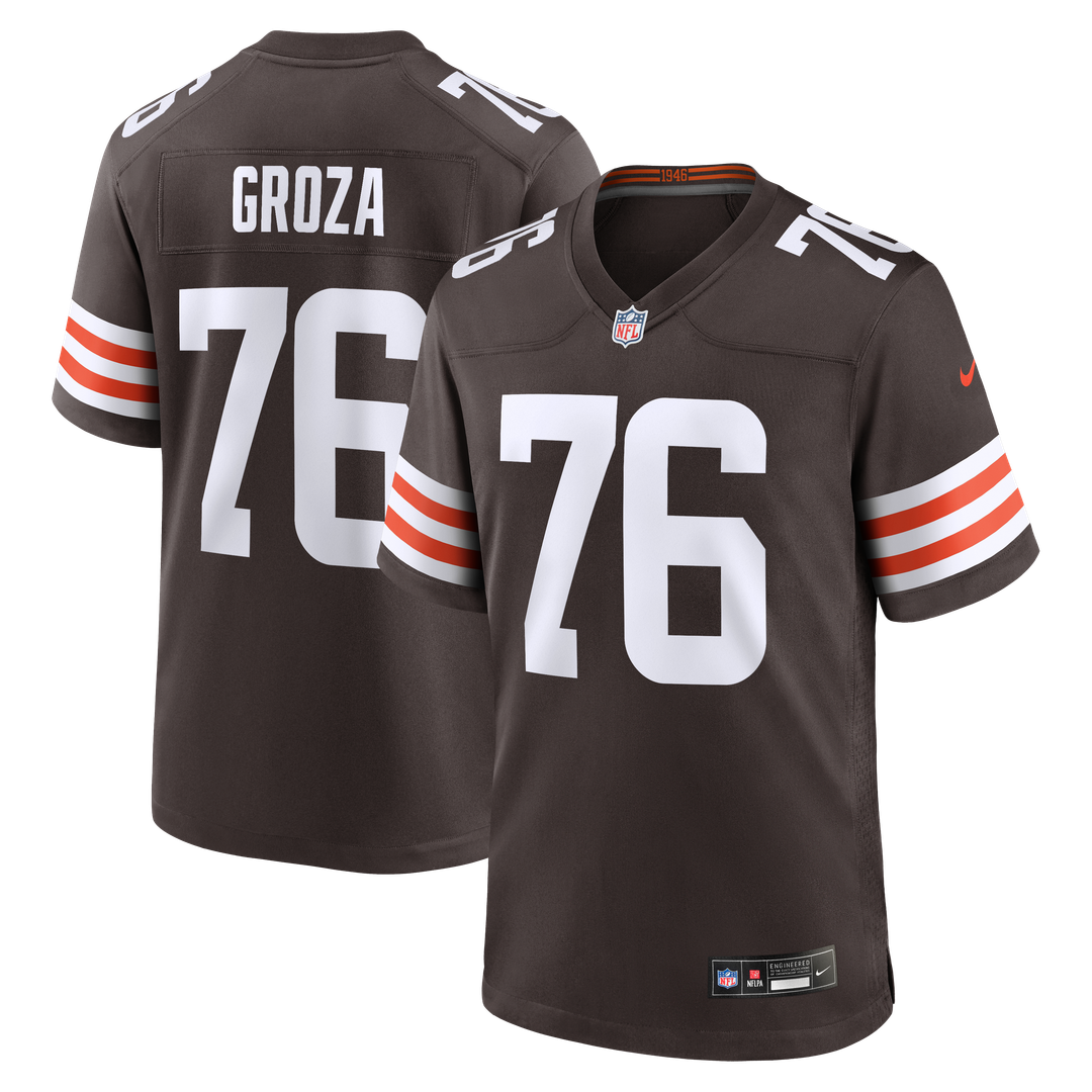 Cleveland Browns Lou Groza Nike Brown Retired Player Game Jersey