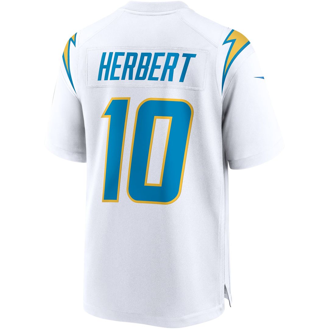 Los Angeles Chargers Justin Herbert Nike White Game Jersey
