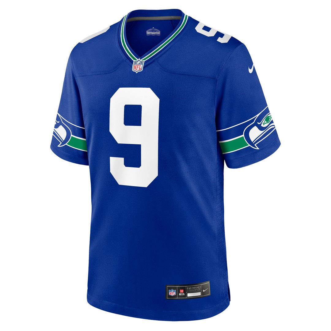 Seattle Seahawks Kenneth Walker III Nike Royal Throwback Game Jersey
