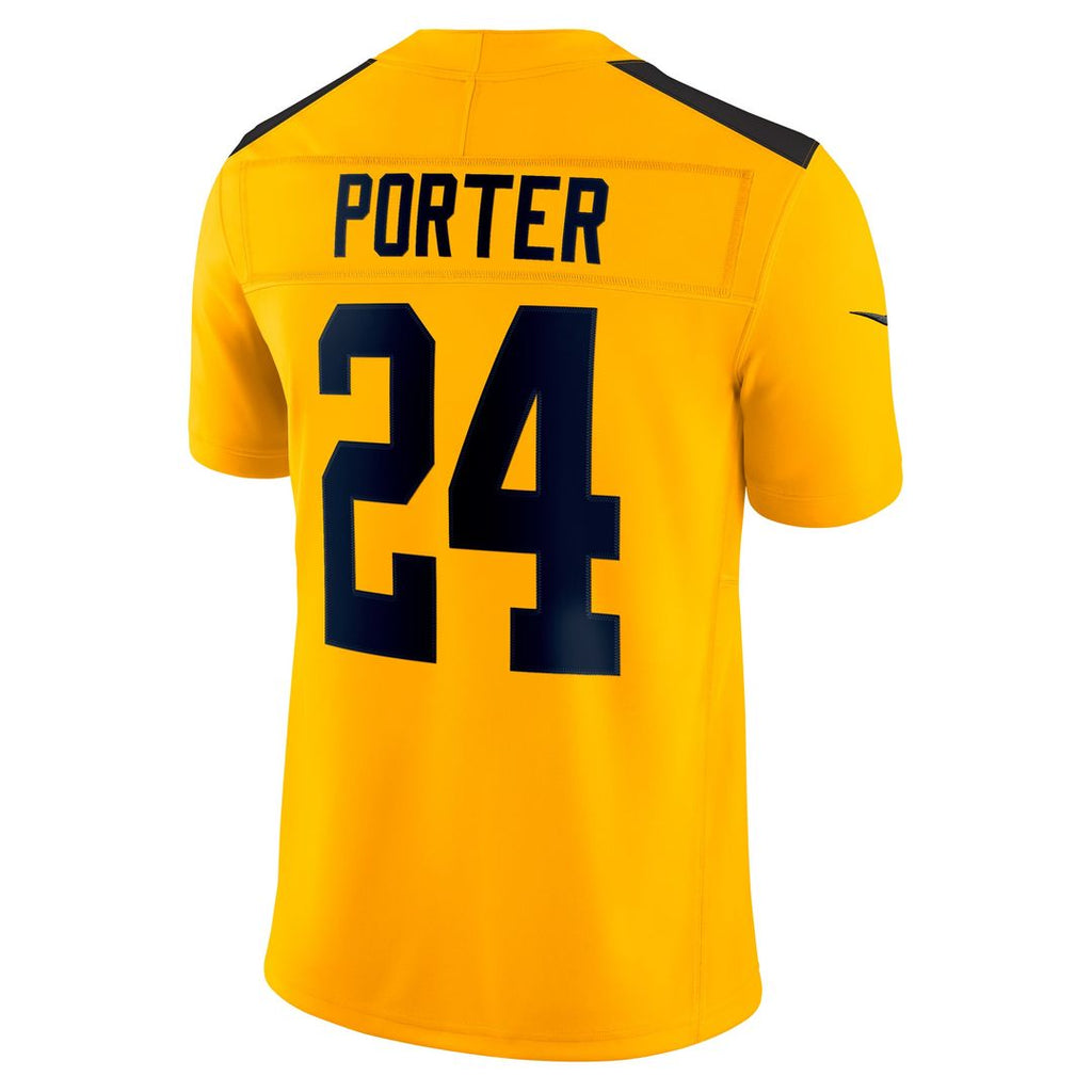 Pittsburgh Steelers Joey Porter Jr. Nike Gold Alternate 1933 Throwback Vapor FUSE Limited Jersey