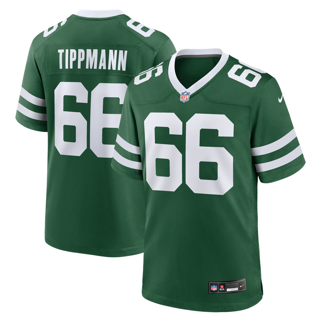 New York Jets Joe Tippmann Nike Legacy Green Game Jersey