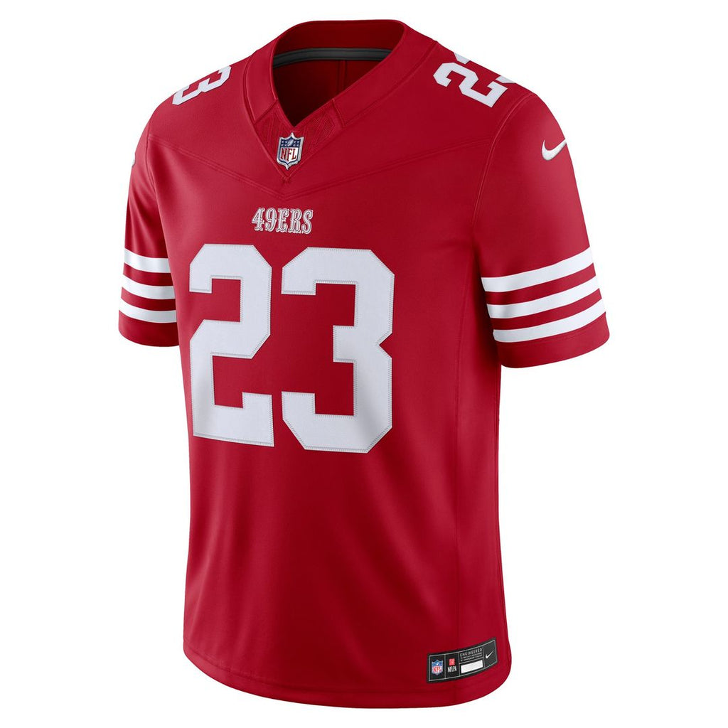 San Francisco 49ers Christian McCaffrey Nike White Alternate Vapor FUSE Stitched Limited Jersey