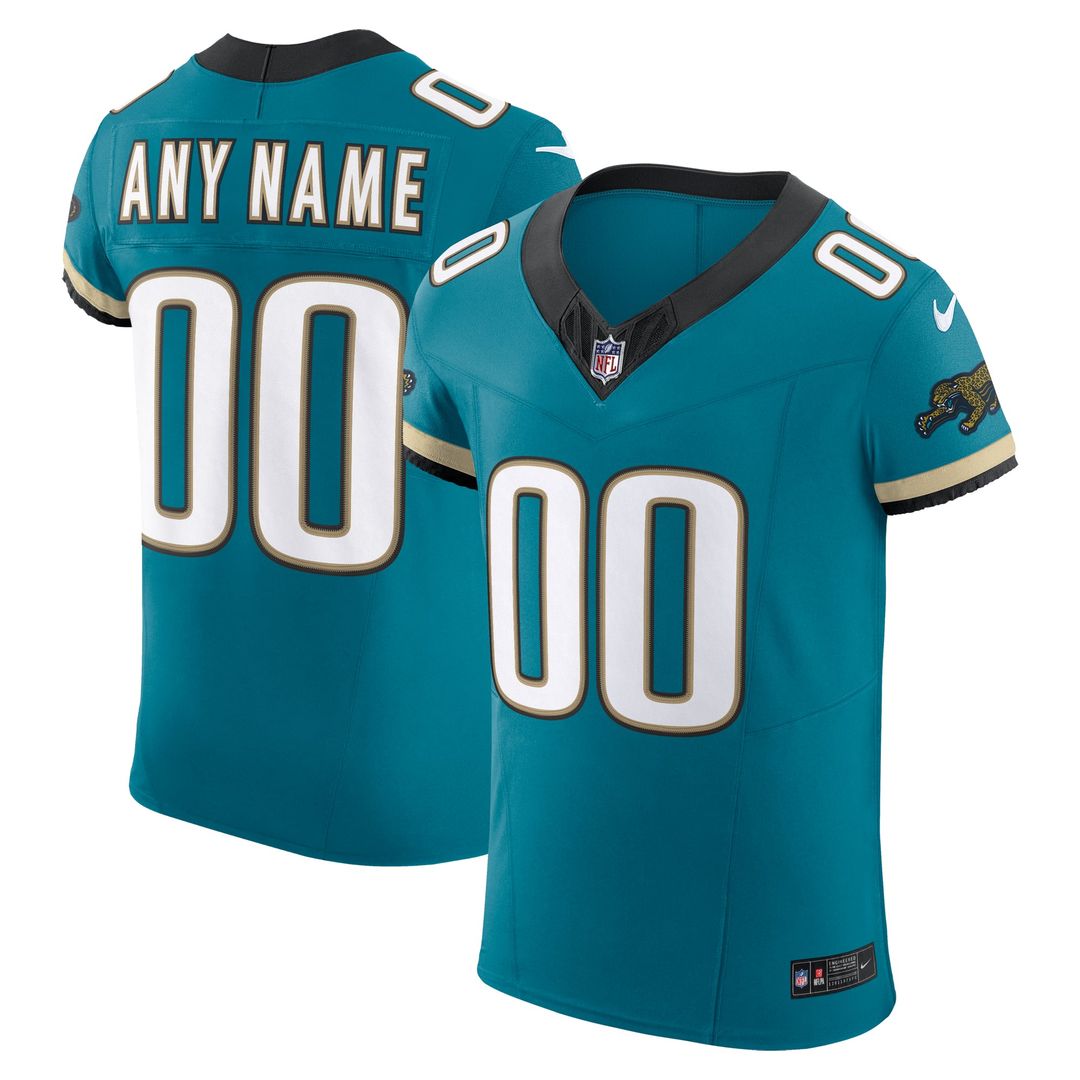 Jacksonville Jaguars Nike Teal Alternate Vapor FUSE Elite Custom Jersey