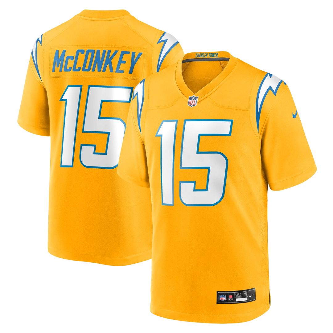 Los Angeles Chargers Ladd McConkey Nike Gold Alternate Charger Power Game Jersey