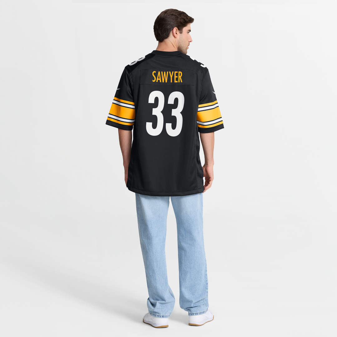 Pittsburgh Steelers Jack Sawyer Nike Black Game Jersey