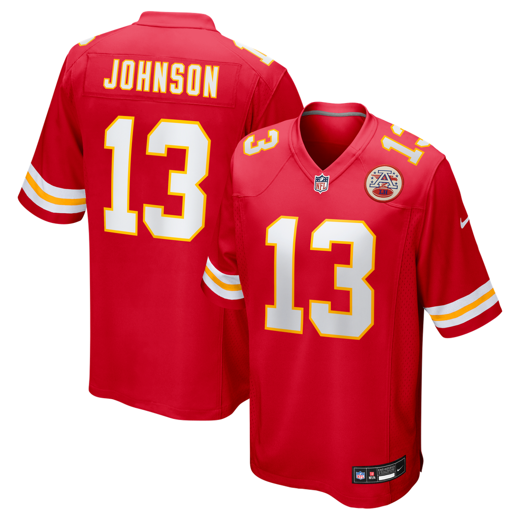 Kansas City Chiefs Nazeeh Johnson Nike Red Game Jersey