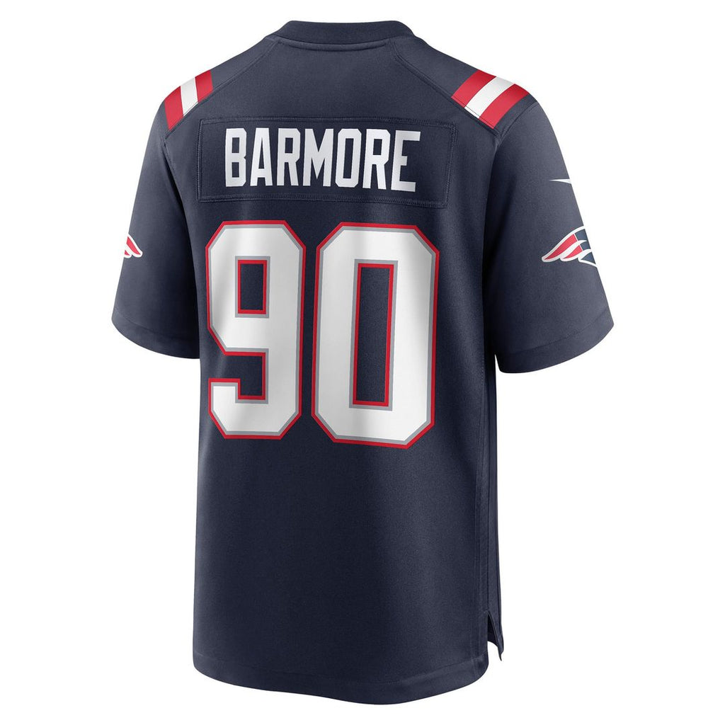 New England Patriots Christian Barmore Nike Navy Game Jersey