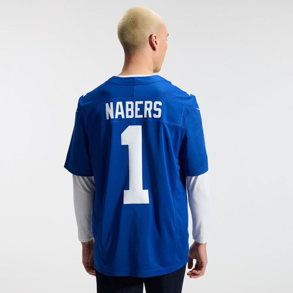 New York Giants Malik Nabers Nike Royal Team Vapor FUSE Stitched Limited Jersey