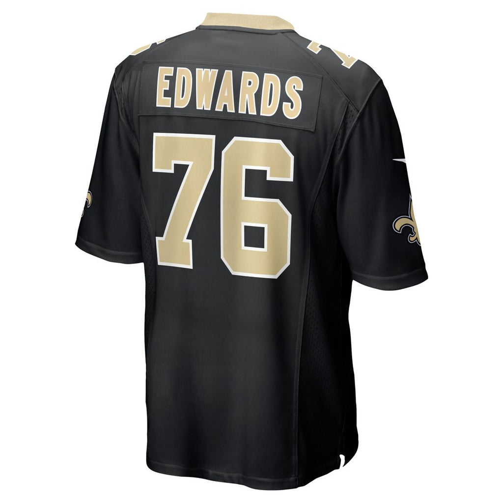 New Orleans Saints David Edwards Nike Black Game Jersey