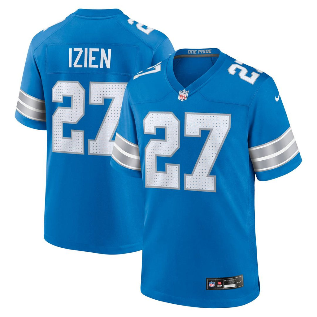 Detroit Lions Christian Izien Nike Blue Game Jersey