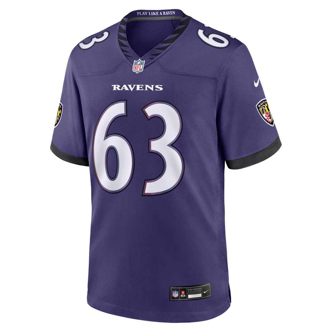 Baltimore Ravens Danny Pinter Nike Purple Game Jersey