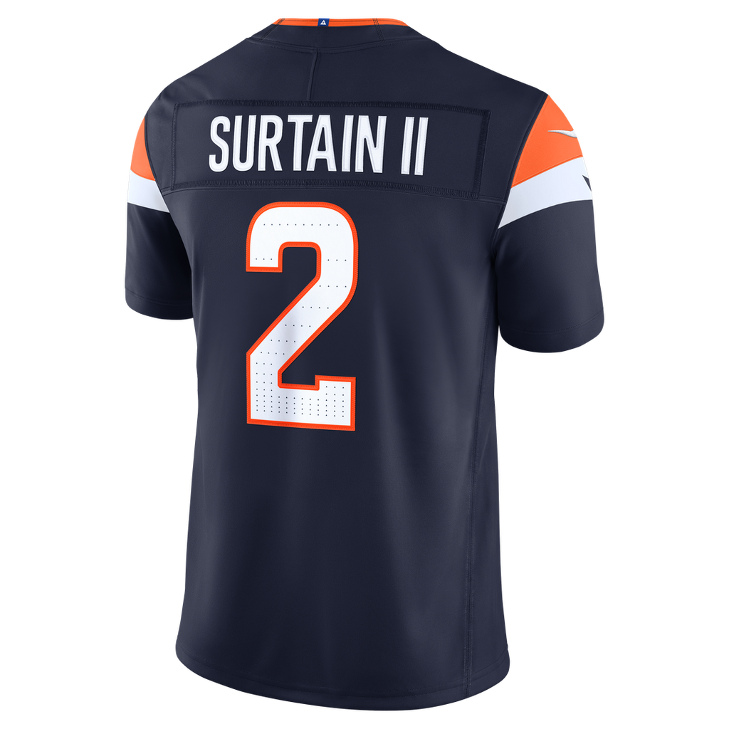Denver Broncos Pat Surtain II Nike Navy Alternate Vapor FUSE Stitched Limited Jersey