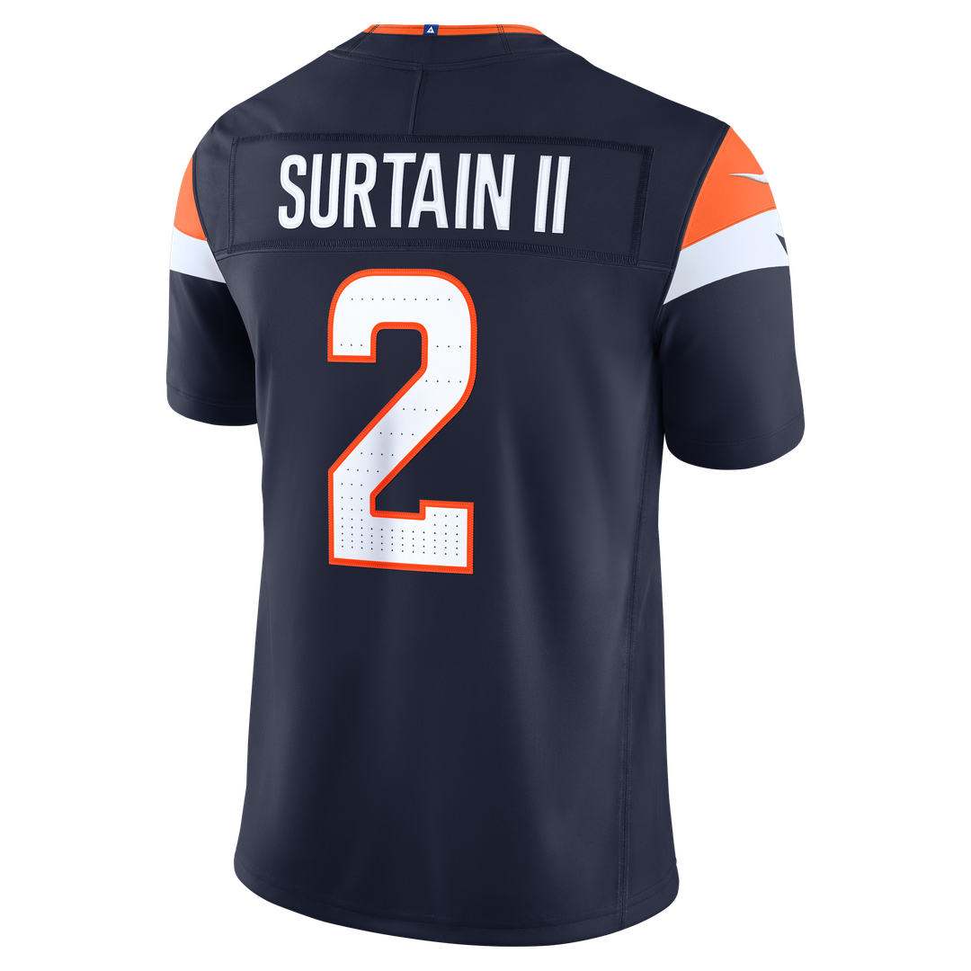 Denver Broncos Pat Surtain II Nike Navy Alternate Vapor FUSE Stitched Limited Jersey