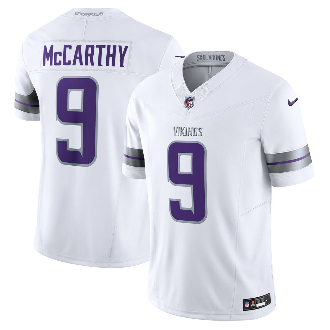 Minnesota Vikings J.J. McCarthy Nike White Vapor FUSE Limited Jersey
