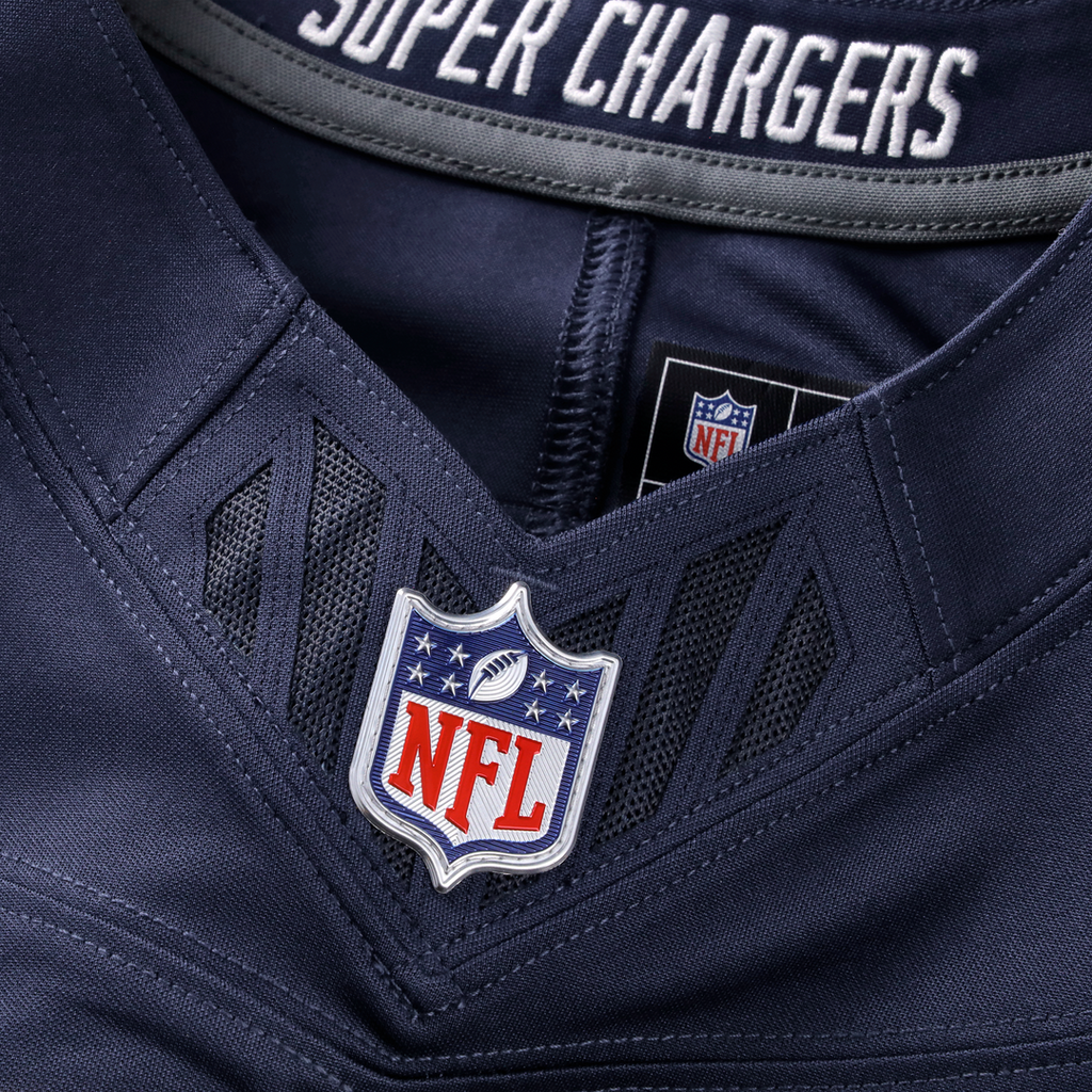Los Angeles Chargers Justin Herbert Nike Navy Alternate Super Chargers Vapor FUSE Stitched Limited Jersey