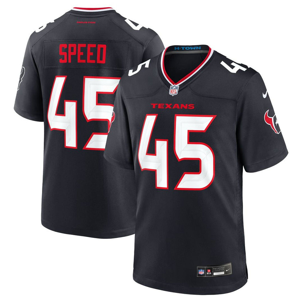 Houston Texans E.J. Speed Nike Navy Game Jersey